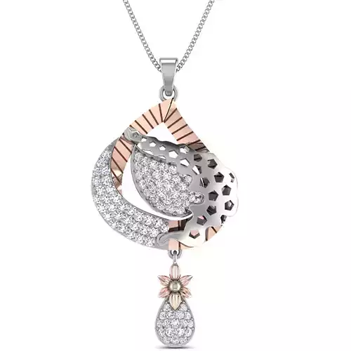 Women pendant 3dm stl render detail