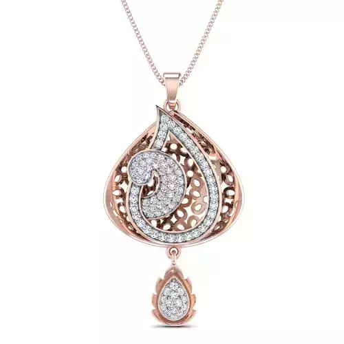 Women pendant 3dm stl render detail