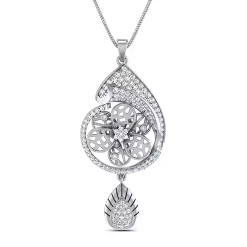 Women pendant 3dm stl render detail