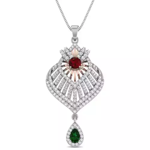 Women pendant 3dm stl render detail