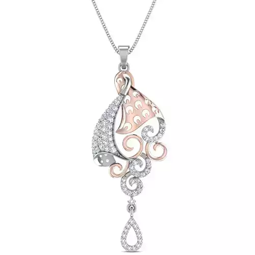 Women pendant 3dm stl render detail