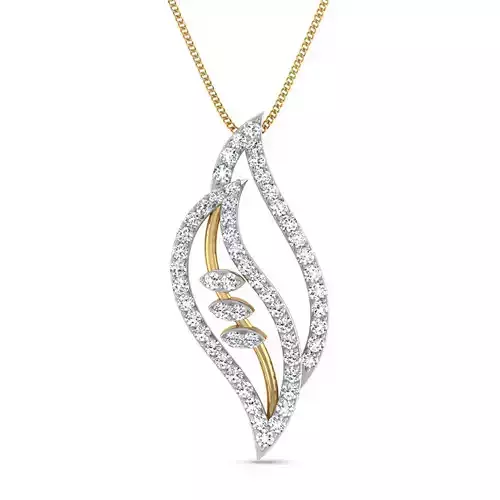 Women pendant 3dm stl render detail