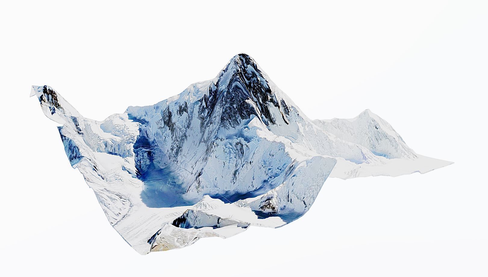 K2 Mountain - k2 mount Low-poly 3D model_2