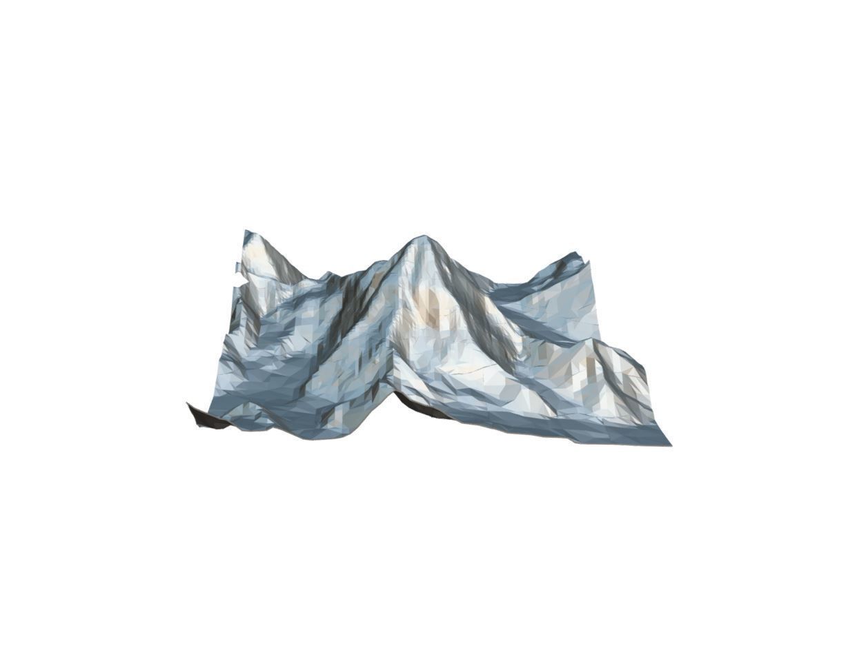K2 Mountain - k2 mount Low-poly 3D model_7