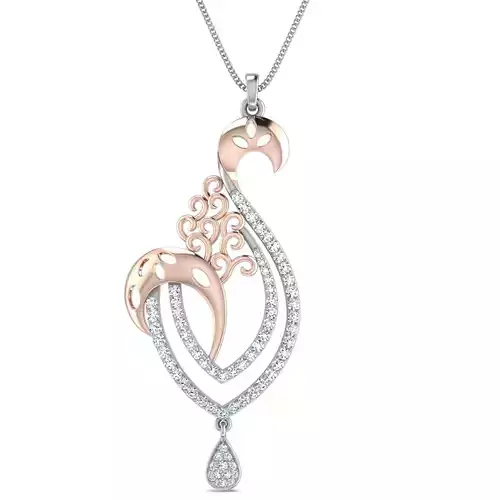 Women pendant-earrings set 3dm stl render detail 3D print model