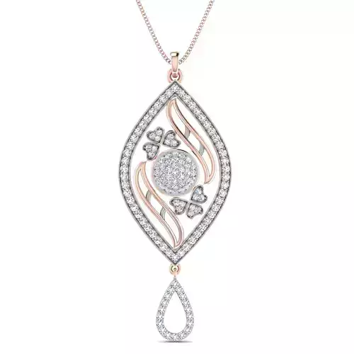 Women pendant-earrings set 3dm stl render detail 3D print model