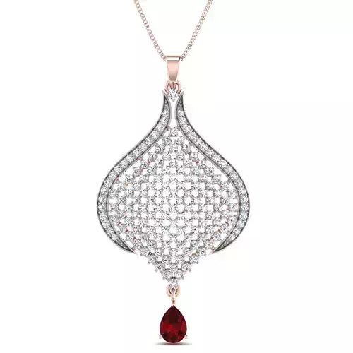 Women pendant-earrings set 3dm stl render detail 3D print model