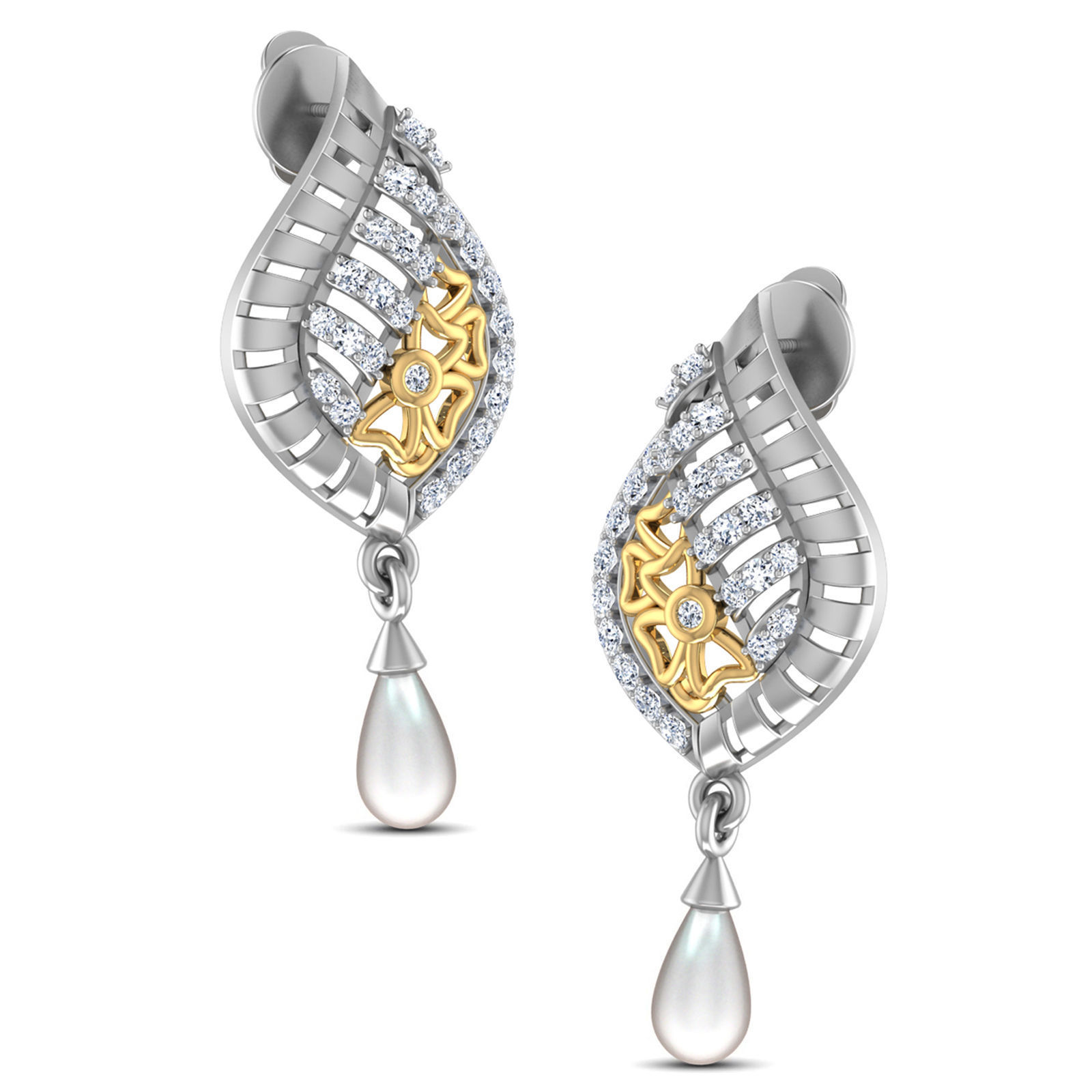 Women pendant-earrings set 3dm stl render detail 3D print model_1