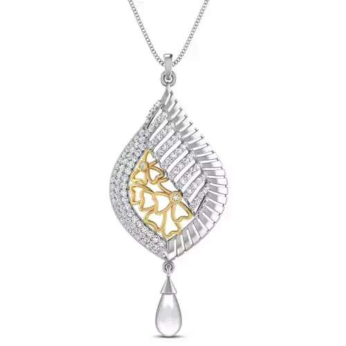 Women pendant-earrings set 3dm stl render detail 3D print model