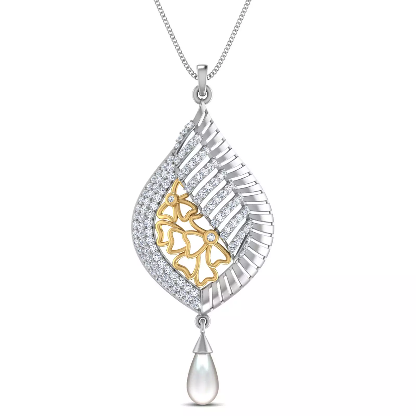 Women pendant-earrings set 3dm stl render detail 3D print model_0