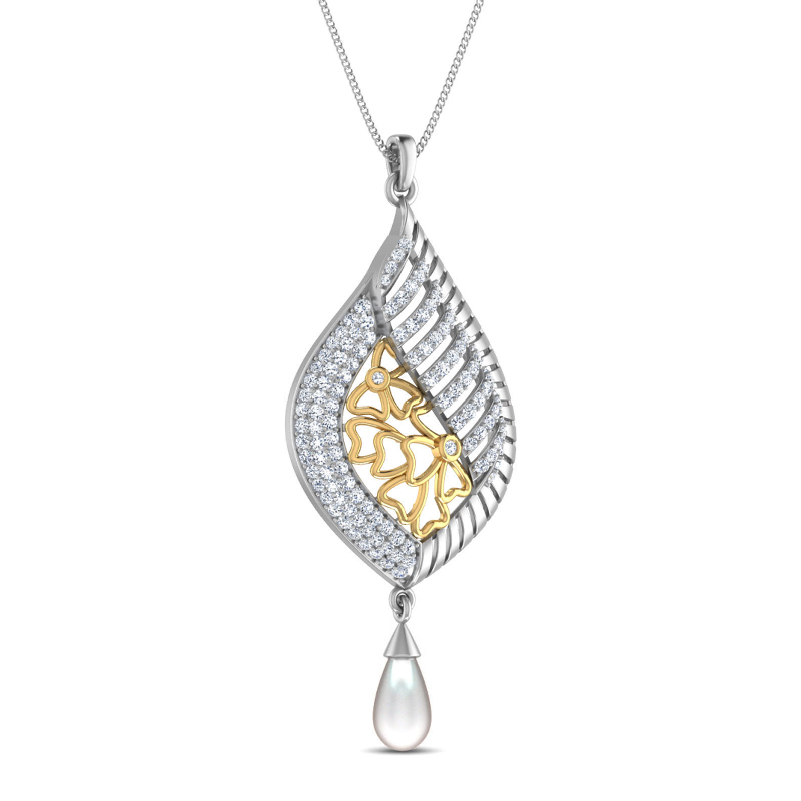 Women pendant-earrings set 3dm stl render detail 3D print model_8