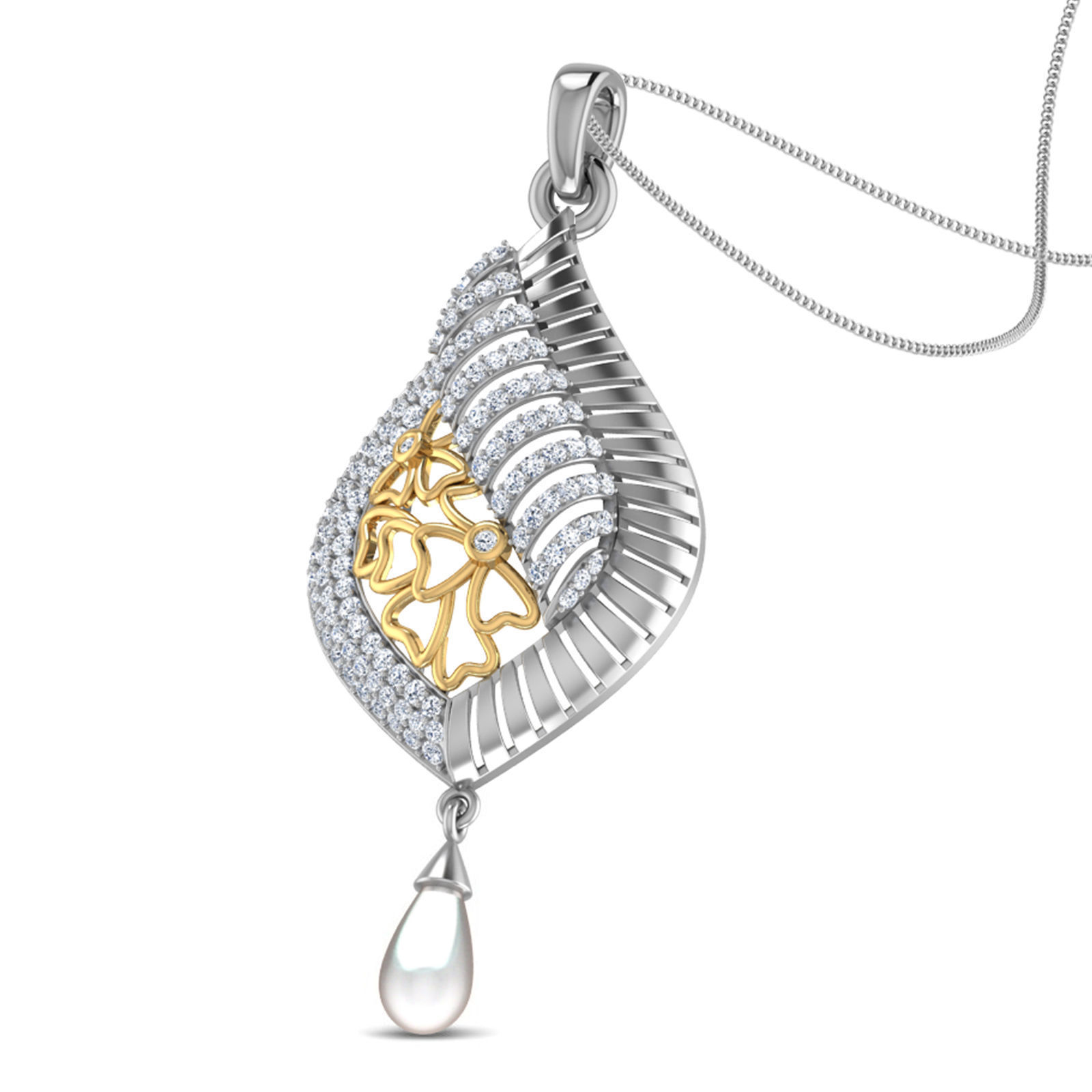 Women pendant-earrings set 3dm stl render detail 3D print model_2