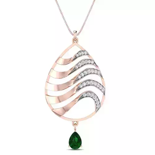 Women pendant-earrings set 3dm stl render detail 3D print model