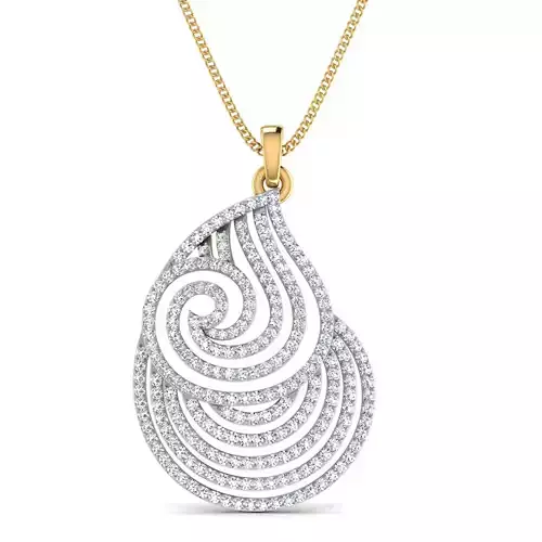 Women pendant-earrings set 3dm stl render detail 3D print model