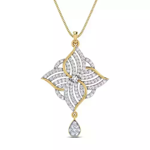 Women pendant-earrings set 3dm stl render detail 3D print model