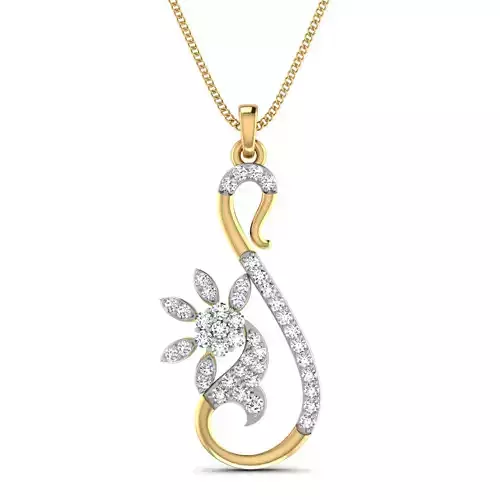 Women pendant-earrings set 3dm stl render detail 3D print model
