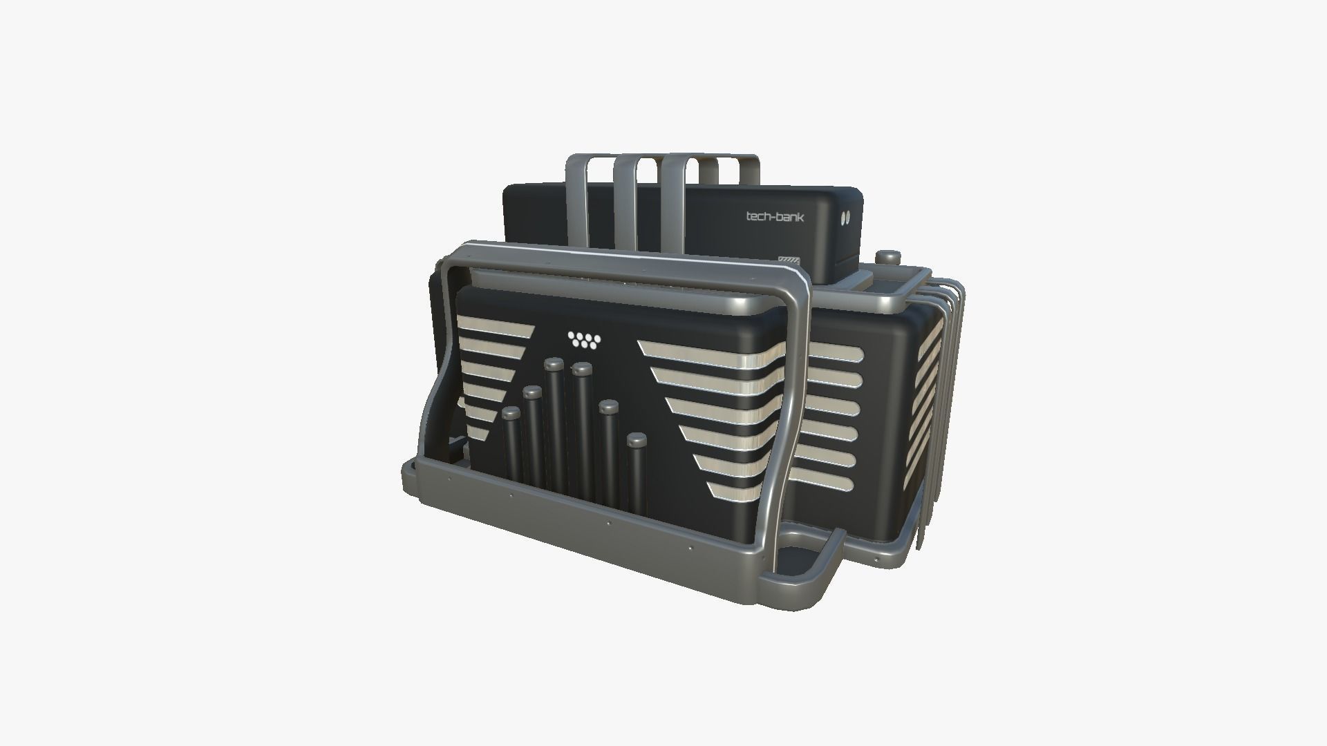 SciFi Bank A07 Black - Sci Fi Exterior Design Low-poly 3D model_2