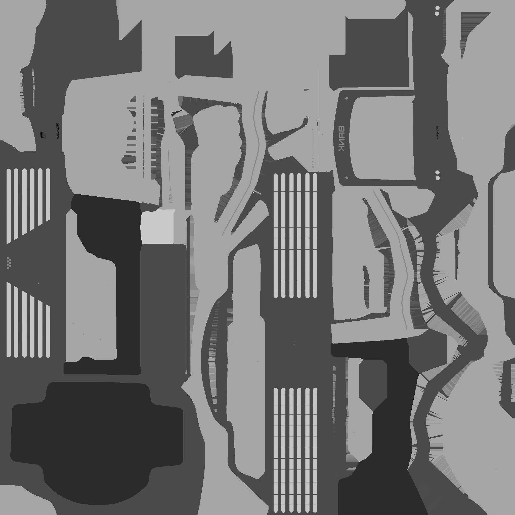 SciFi Bank A07 Black - Sci Fi Exterior Design Low-poly 3D model_25