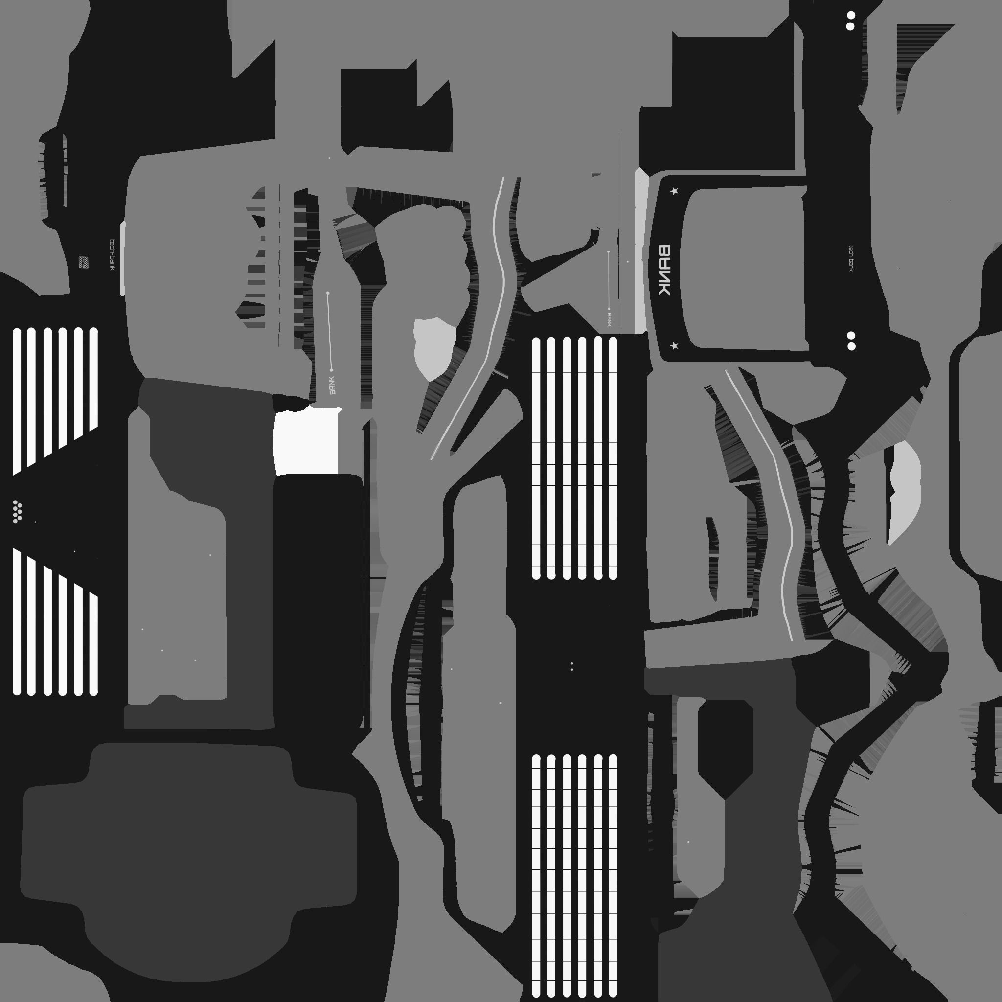 SciFi Bank A07 Black - Sci Fi Exterior Design Low-poly 3D model_22