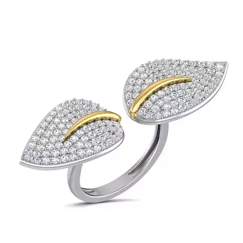 Women cocktail ring 3dm stl renders detail