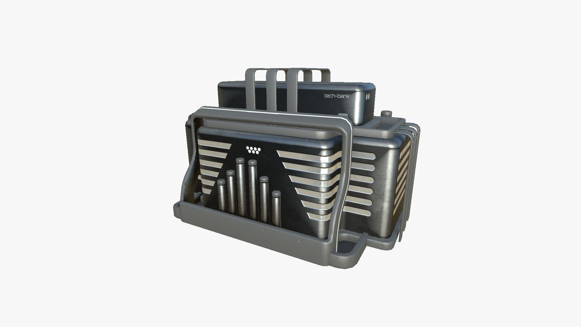 SciFi Bank A09 Dark Metal - Sci Fi Exterior Design Low-poly 3D model_2