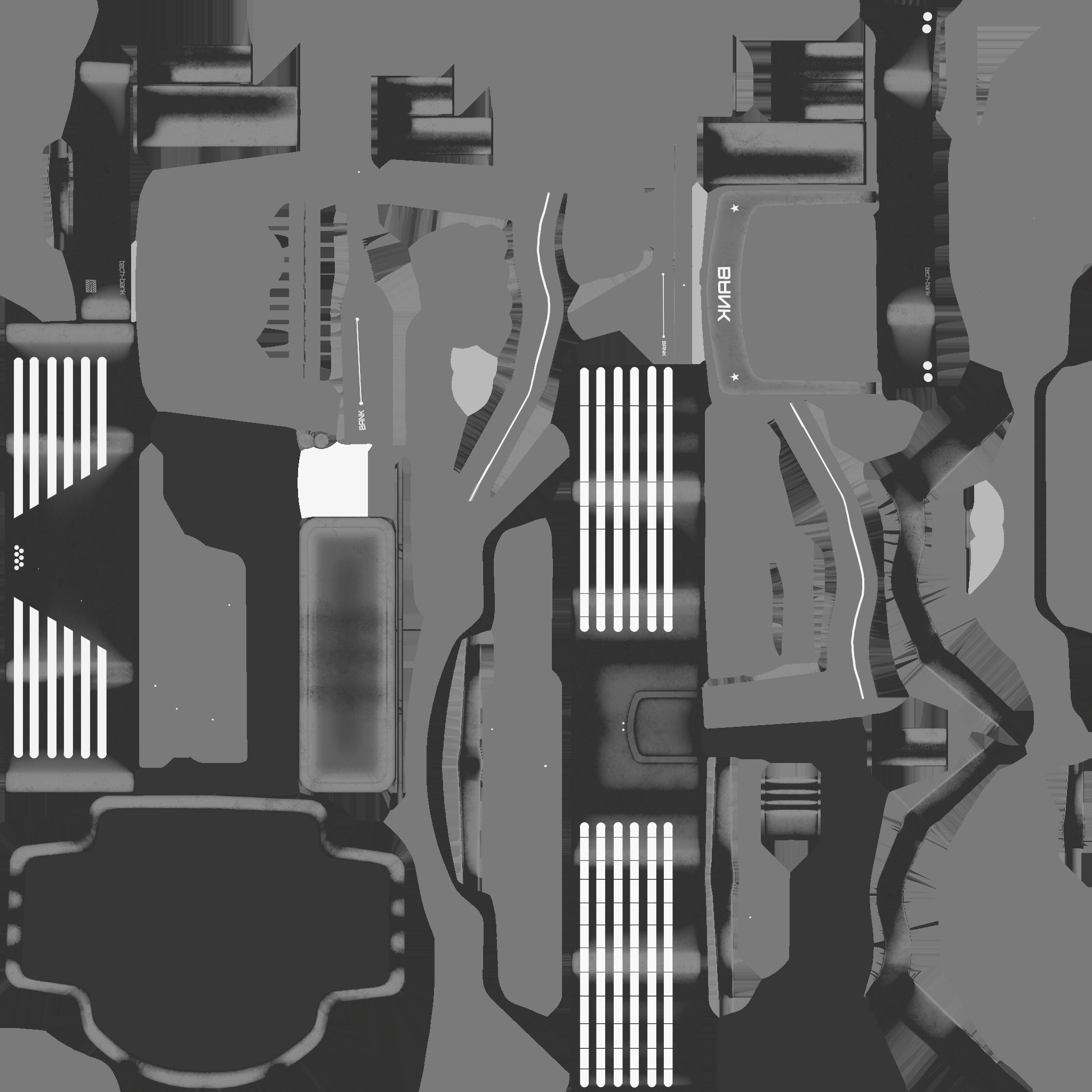 SciFi Bank A09 Dark Metal - Sci Fi Exterior Design Low-poly 3D model_22