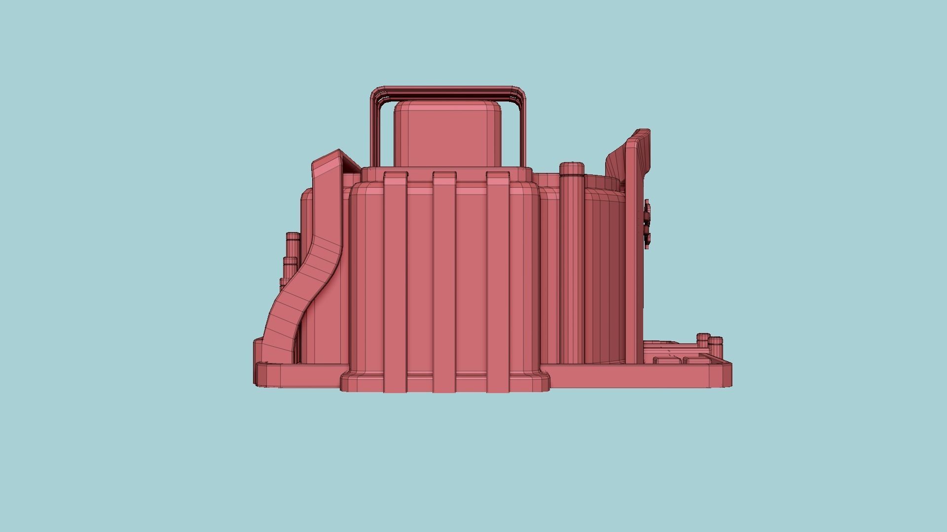 SciFi Bank A09 Dark Metal - Sci Fi Exterior Design Low-poly 3D model_19