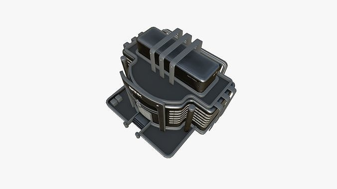 SciFi Bank A09 Dark Metal - Sci Fi Exterior Design Low-poly 3D model 5