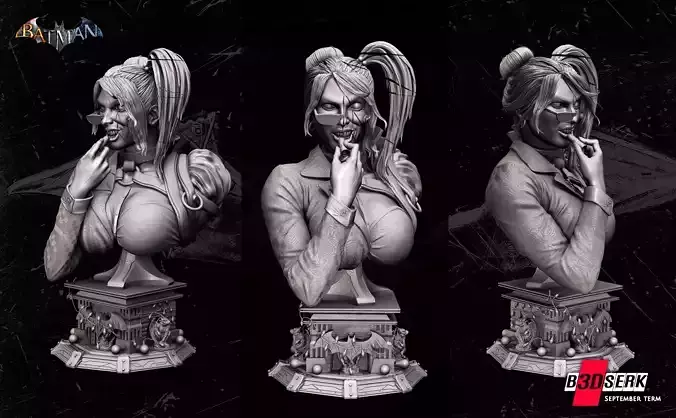 B3DSERK September term 2022 Harley Quinn Bust ready for printing