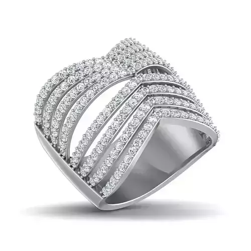 Women cocktail ring 3dm stl renders detail