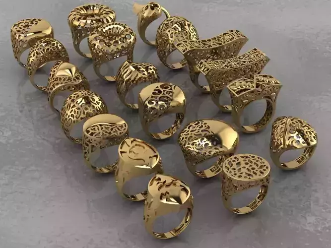 Fusion Ring collection 3D print model