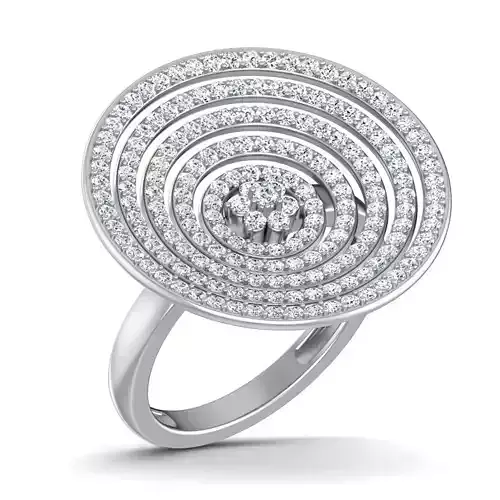 Women cocktail ring 3dm stl renders detail