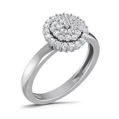 Women Diamond Ring 3dm render details