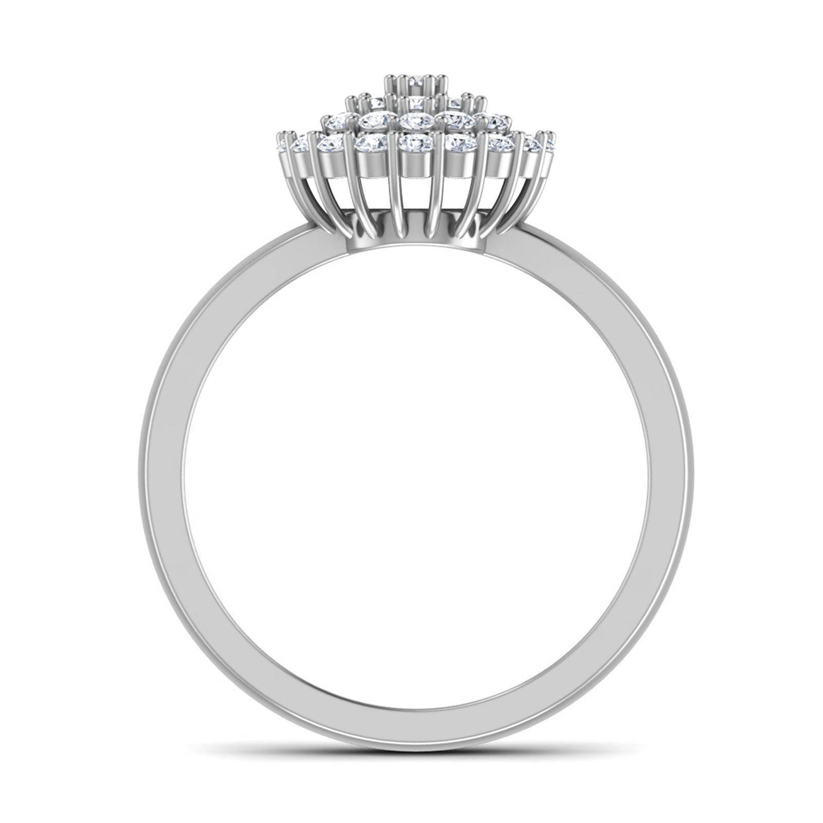 Women Diamond Ring 3dm render details 3D print model_1