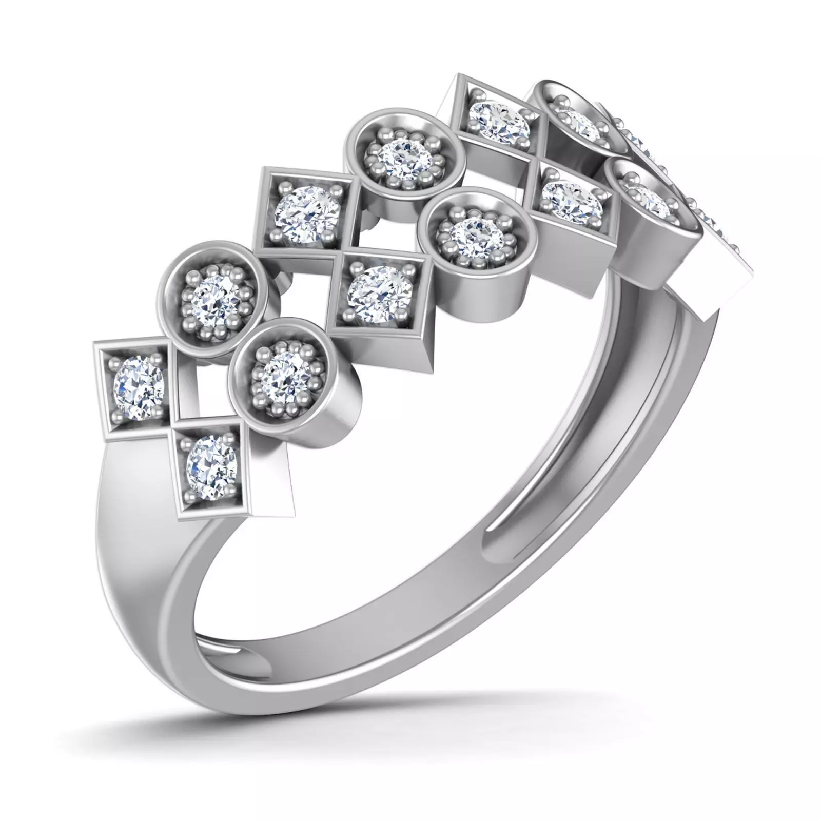 Women Diamond Ring 3dm render details 3D print model
