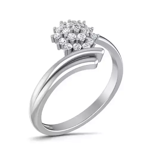 Women Diamond Ring 3dm render details