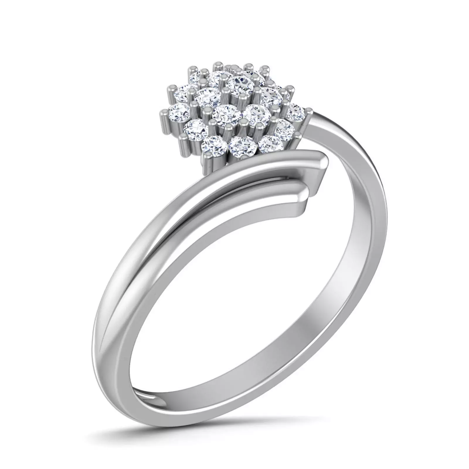 Women Diamond Ring 3dm render details 3D print model