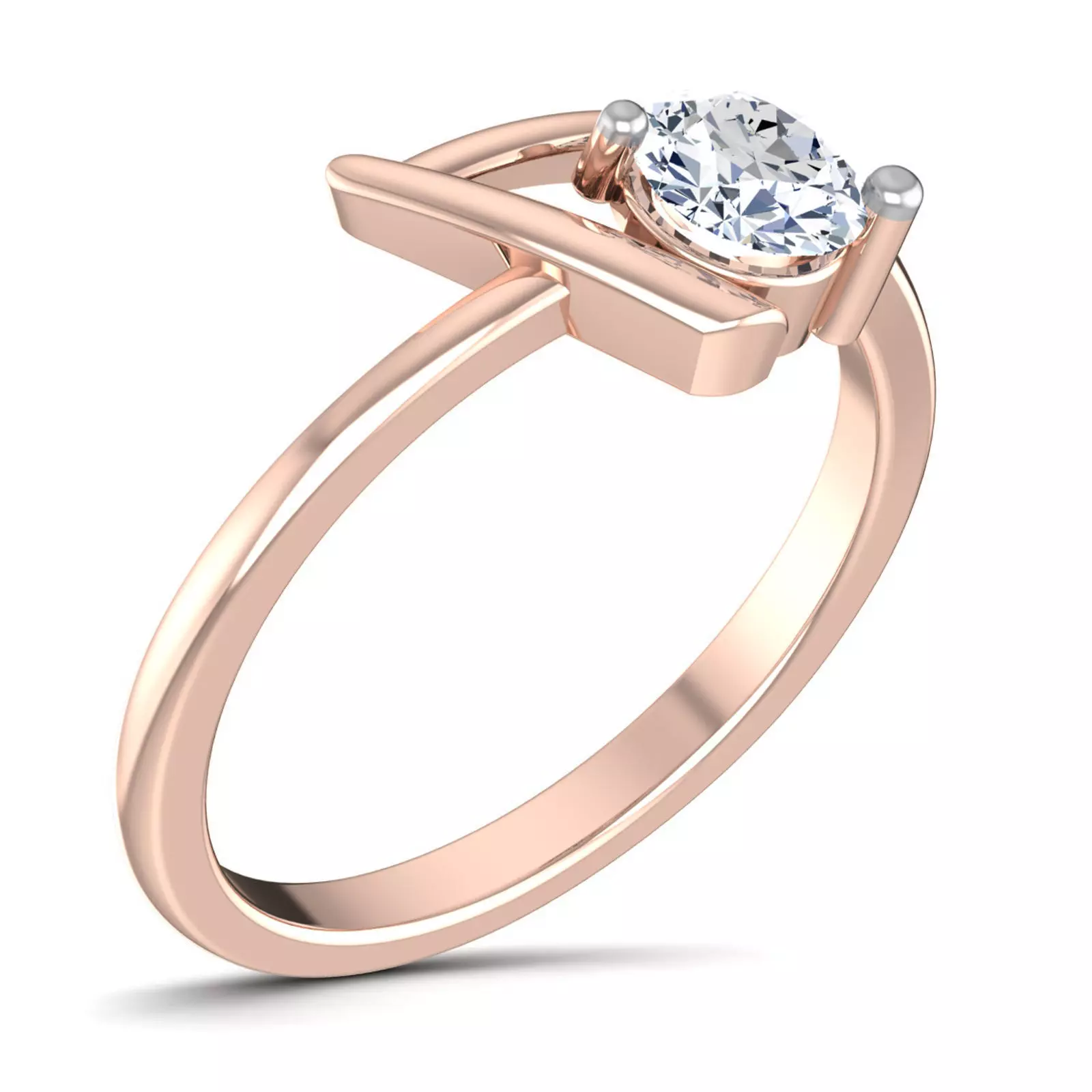 Women Diamond Ring 3dm render details 3D print model_0