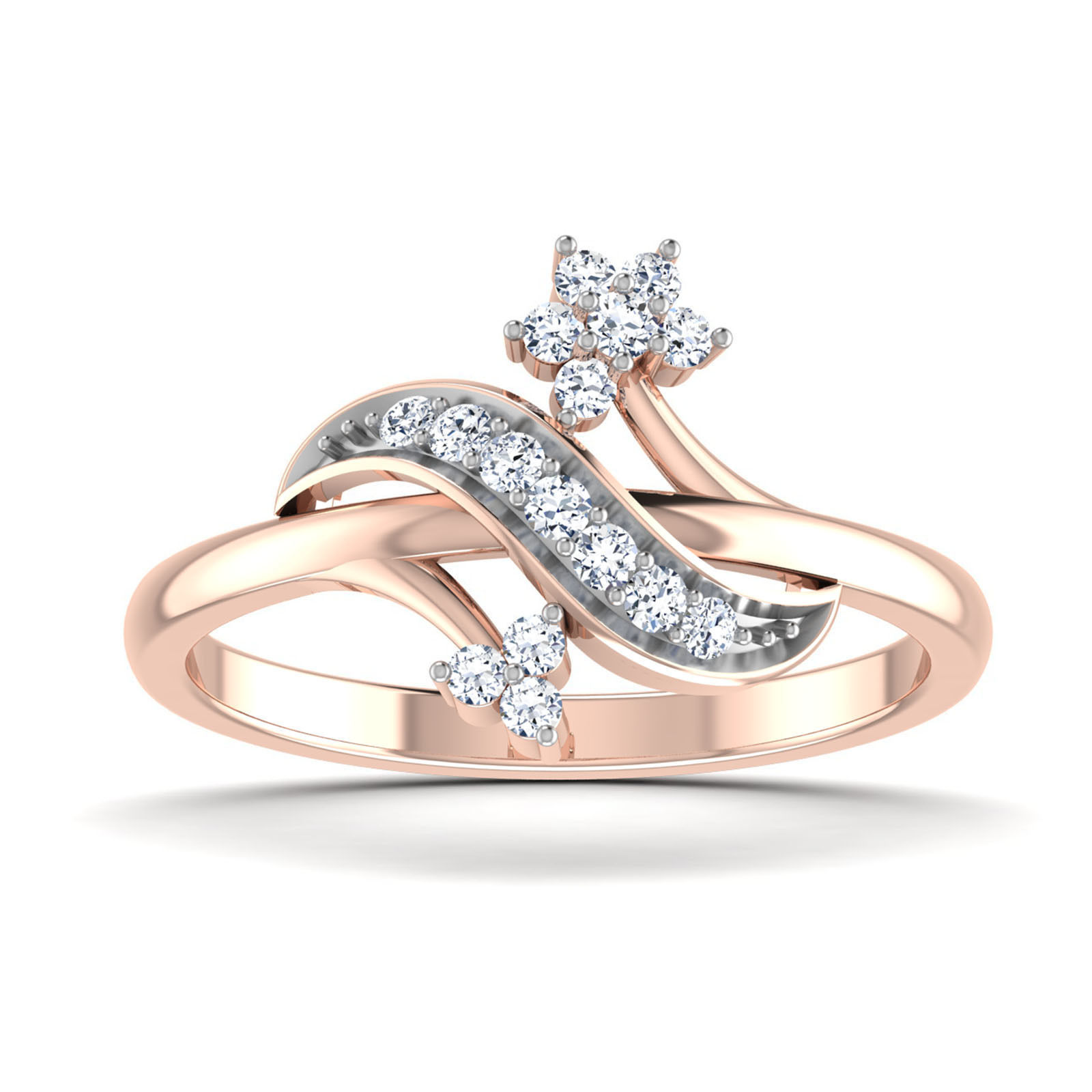 Women Diamond Ring 3dm render details 3D print model_3