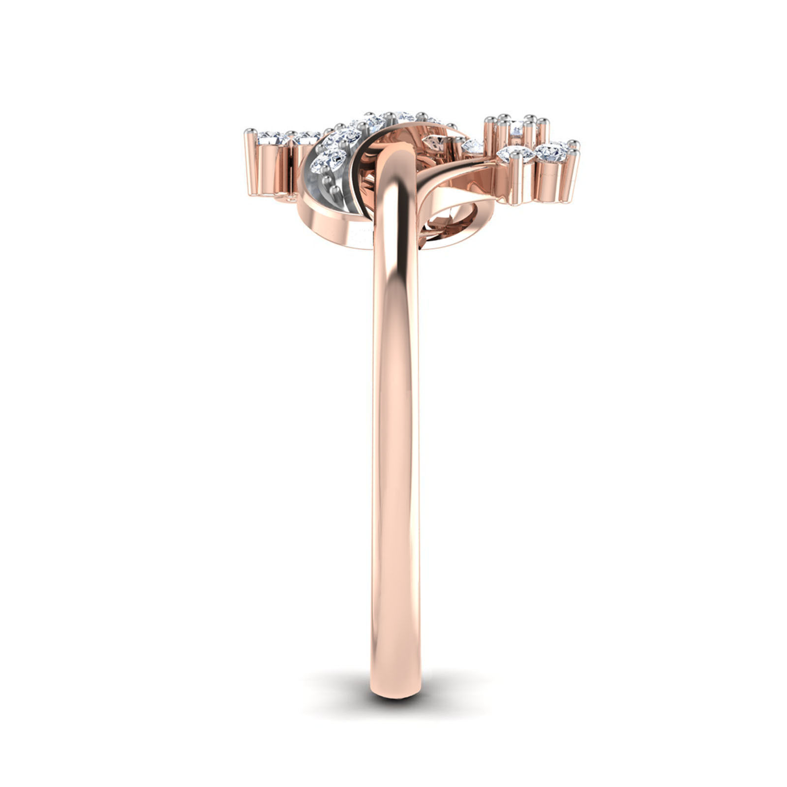 Women Diamond Ring 3dm render details 3D print model_2