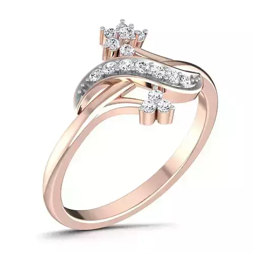 Women Diamond Ring 3dm render details