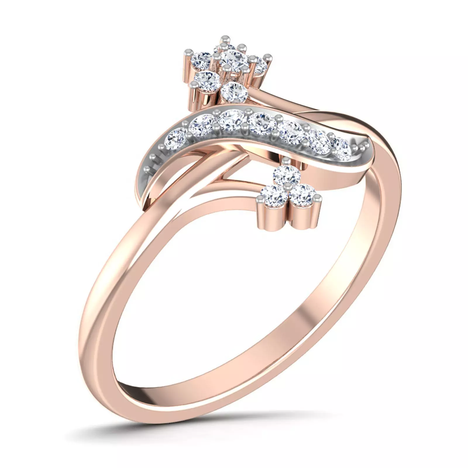 Women Diamond Ring 3dm render details 3D print model_0