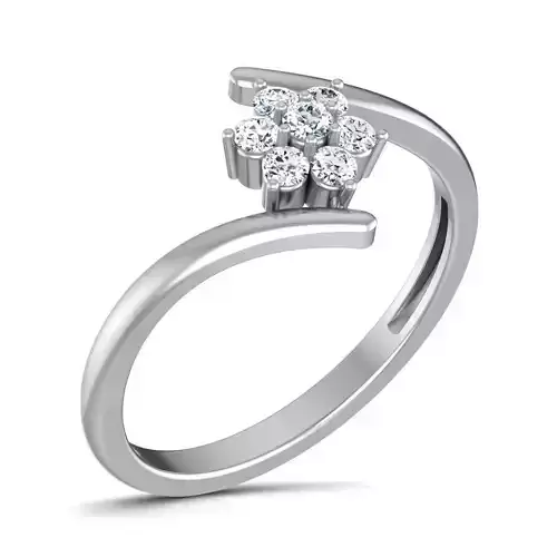 Women Diamond Ring 3dm render details 3D print model