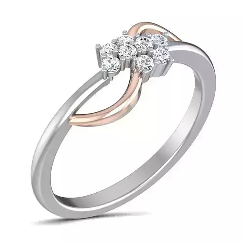 Women Diamond Ring 3dm render details