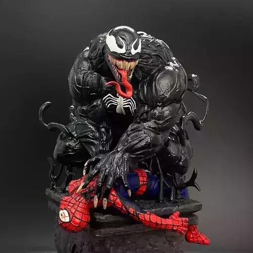 Venom Sonriente vs Spiderman 