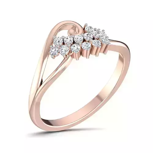 Women Diamond Ring 3dm render details