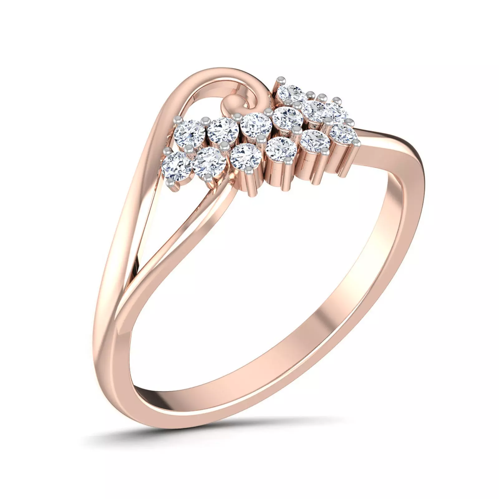 Women Diamond Ring 3dm render details 3D print model_0