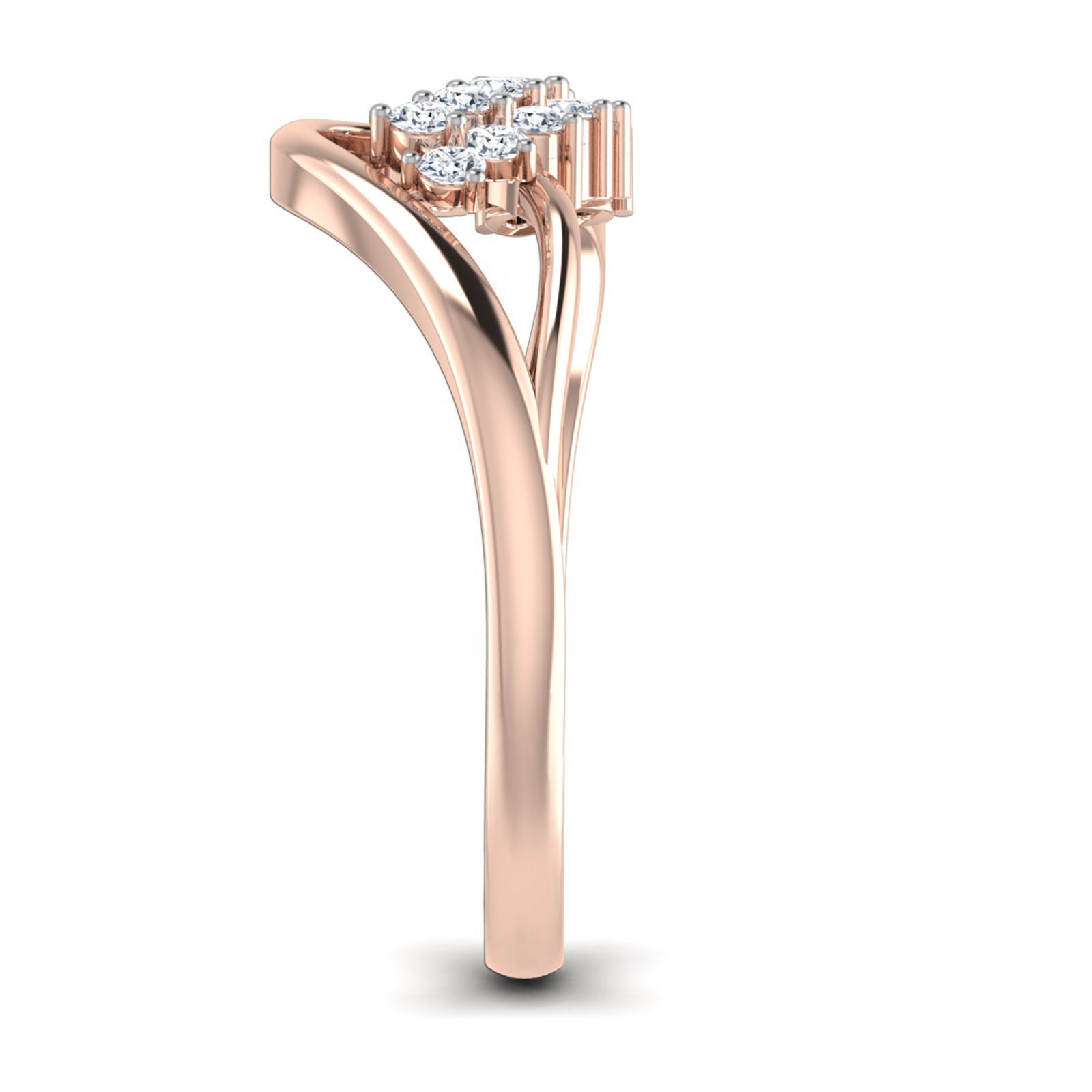 Women Diamond Ring 3dm render details 3D print model_2