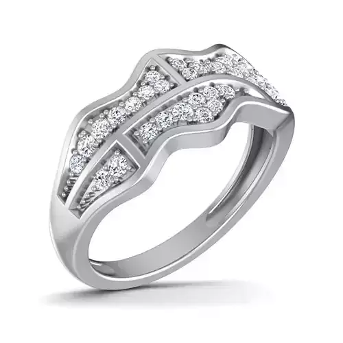Women Diamond Ring 3dm render details 3D print model