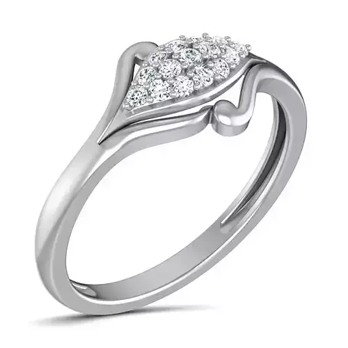 Women Diamond Ring 3dm render details 3D print model